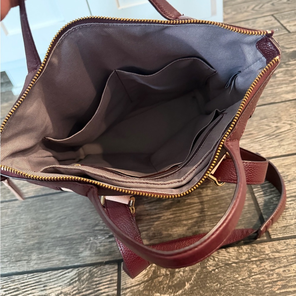 Cole Haan Pink, Blush & Burgundy Leather Backpack - Picture 8 of 8
